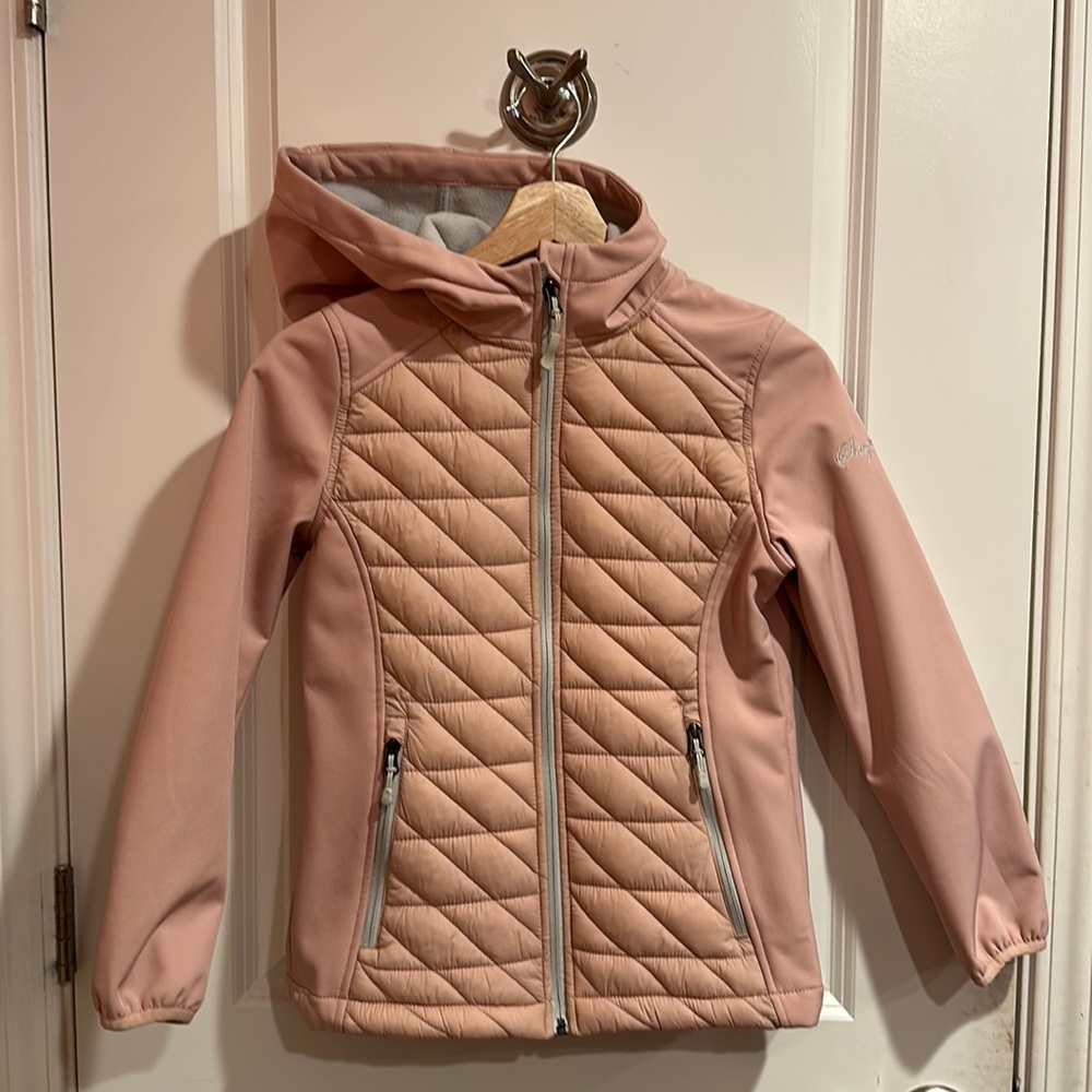 Blush pink/ rose gold Snozu brand quilted jacket
